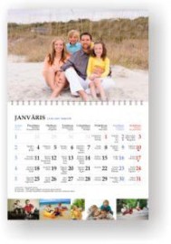 Sekciju sienas kalendārs ar noplēšamām mēnešu lapām 300x480mm, 1+1 daļas, ar malu apakšā