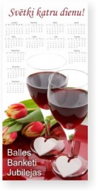 Vienas lapas kalendārs 300x600mm vertikāls vai horizontāls